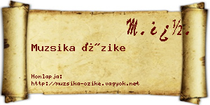 Muzsika Őzike névjegykártya